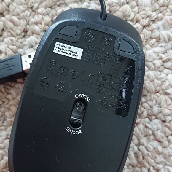 HP laser wired mofyuo mouse - Picture 3 of 7